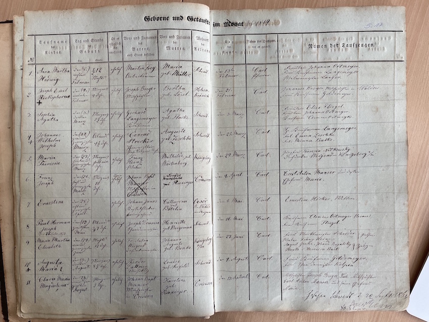 kirchenbuch im katholischen Pfarramt Schwedt Kirchenbuch im katholischen Pfarramt Schwedt
